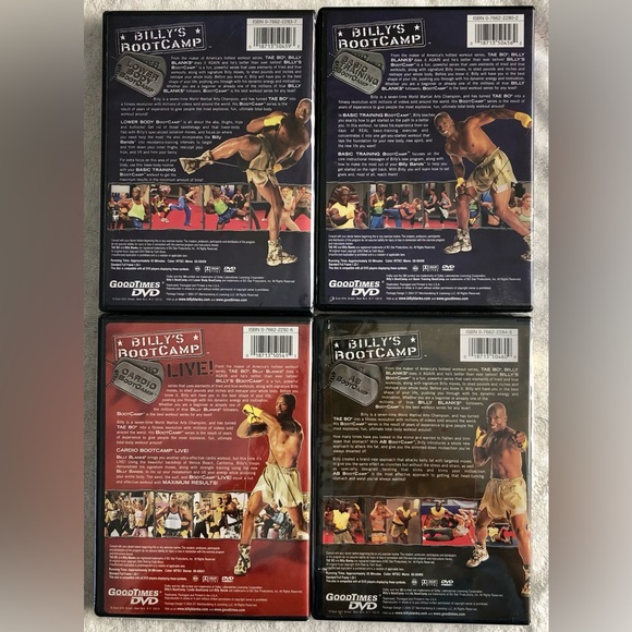 Billy Blanks Bootcamp Kickboxing DVDs 4 Sealed Cardio Tae-bo Workout Brand New - Picture 2 of 2